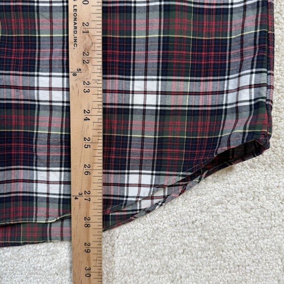 Polo Ralph Lauren Button Down Men's Large Red White Plaid Navy Pony Preppy - Picture 9 of 9